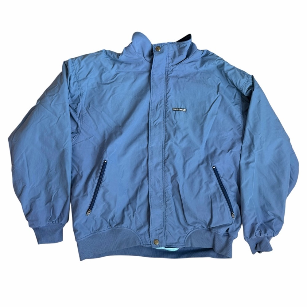 VTG 90s Louis Garneau Graphic Igloo Skier Reversible Fleece Jacket Rare Size: XL